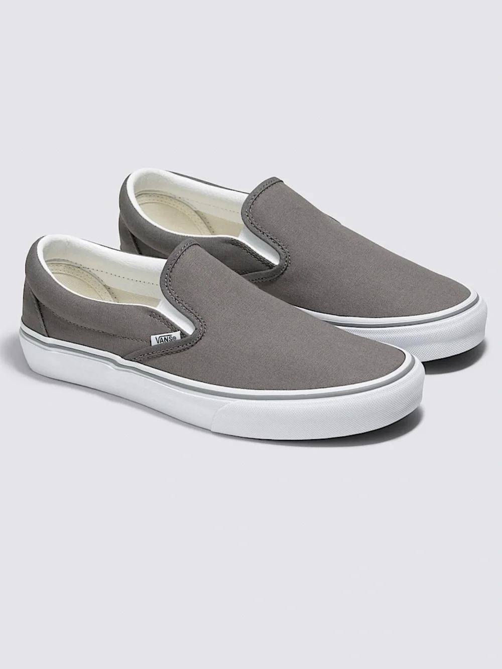 Vans Asher Charcoal Gray Slip On Classic Sneakers Unisex 7.5 Women’s 6 Men’s